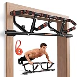 Sportneer 2026 Upgraded Pull up Bar for Doorway Pull Up Bar with Rotating Handles, Multi-Grip Door Pull Up Bar Upper Body Trainer, 440 lb Capacity, Home Gym Strength Training