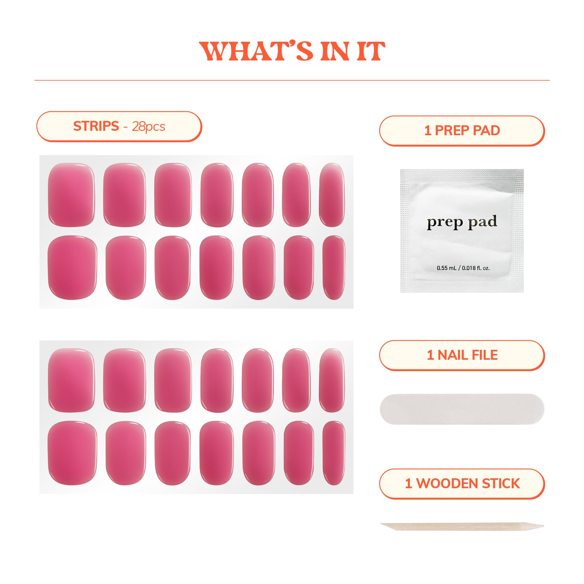 Heyhae Semi Cured Gel Nail Strips, Hey, Grape Escape - Image 4