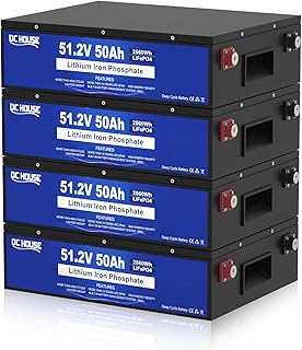 48V 50Ah LiFePO4 Golf Cart Battery 2560wh, Built-in 50A BMS, Suitable for Both Club car and Yamaha Golf carts, Grade A Cells Lithium Battery Perfectly for RV, Trolling Motor, Off-Grid Solar System