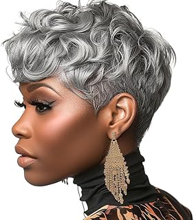 Short Gray Wigs For Black Women Picks collage image 1