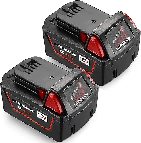 Batería de repuesto mejorada M-18 de 18 V 65 Ah compatible con Milwaukee M-18 18 V 6500 mAh M-18B 48-11-1820 48-11-1850 48-11-1828 48-11-10 litio XC