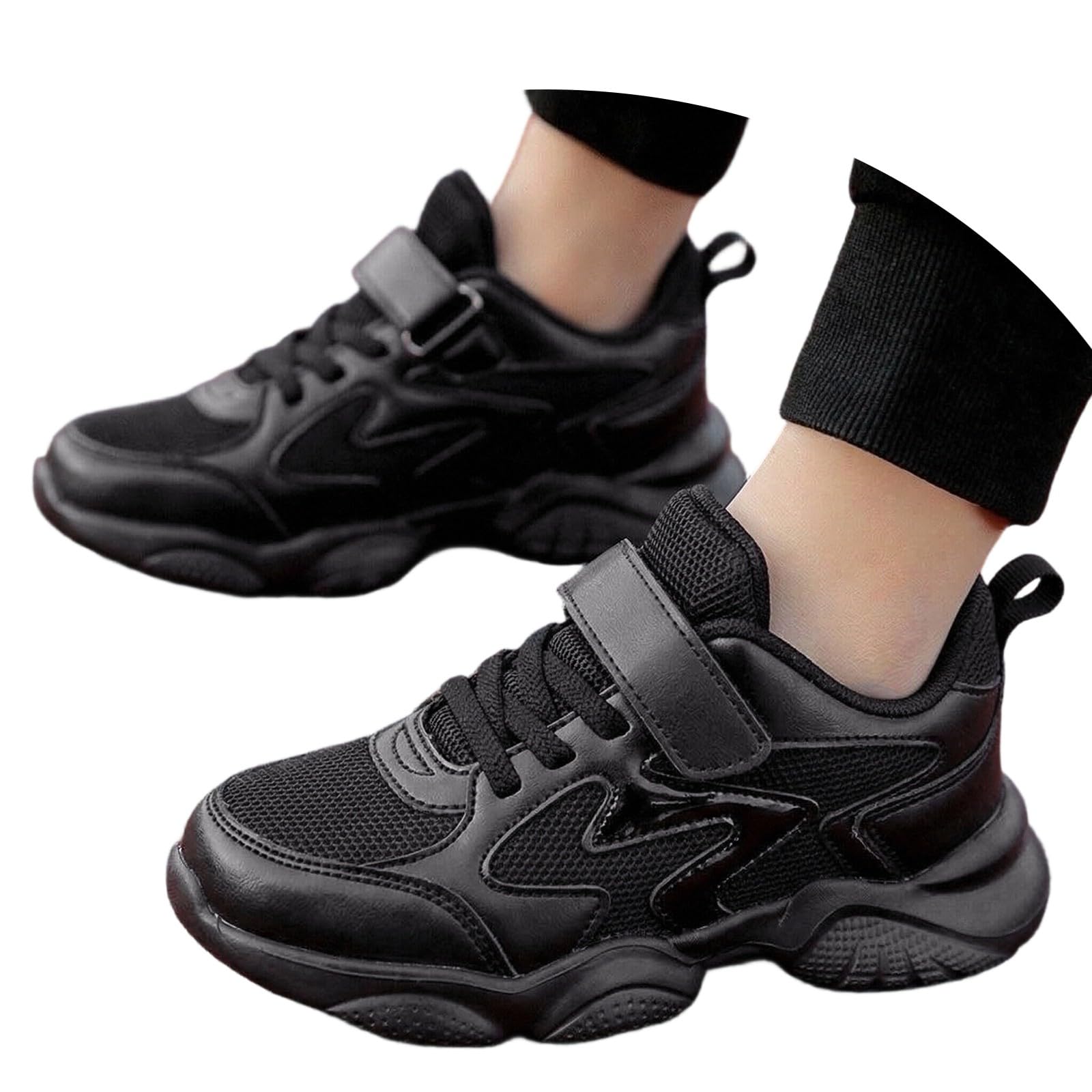 Baskets de course en maille pour garçon, chaussures de sport légères à scratch - 8