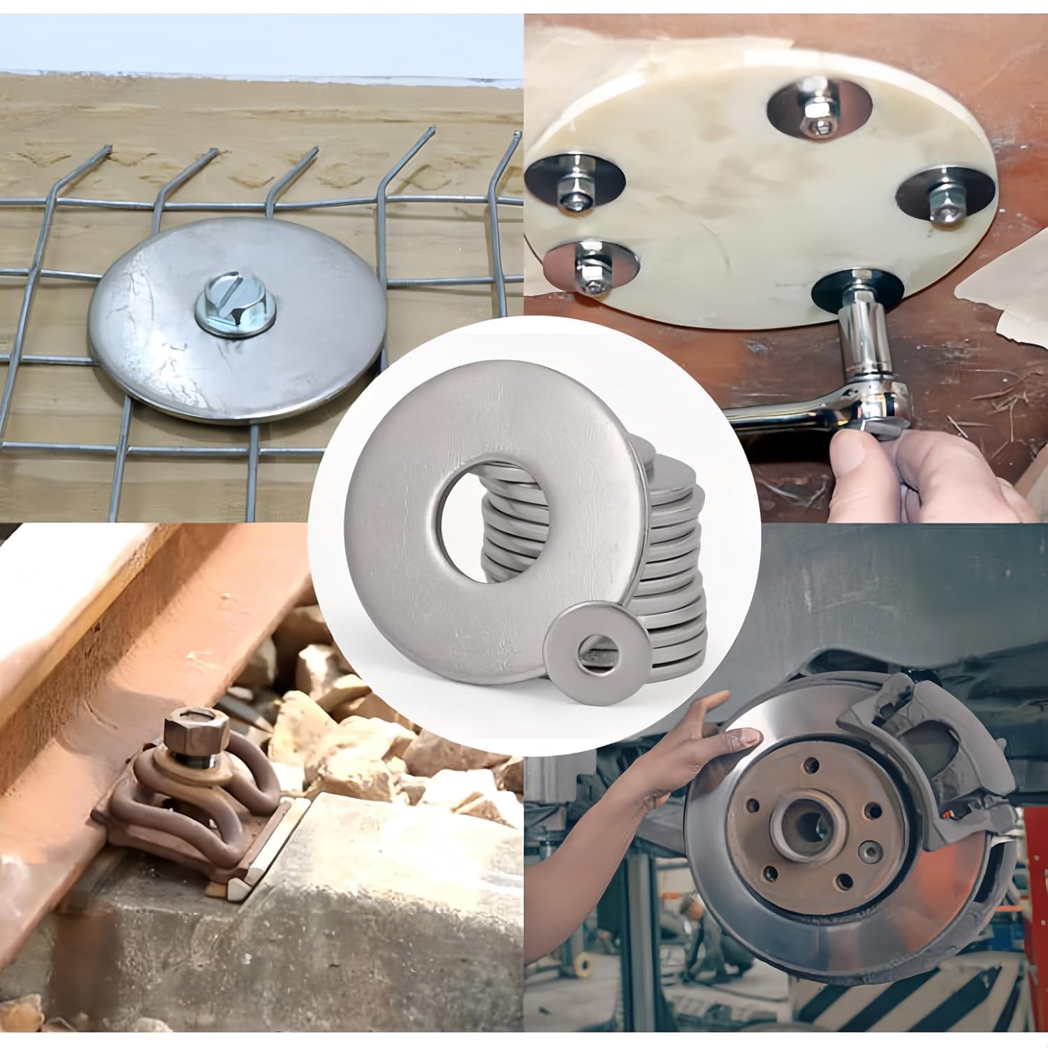 Pack of 40 washers M8 large, cap nuts M8, M8 x 16 mm body washers, 304 washers stainless steel, DIN 1587 cap nut M8 stainless steel A2 V2A (80)