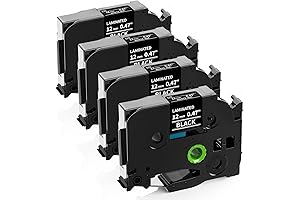 Labelife TZe-335 White on Black Label Tape for Brother P-Touch