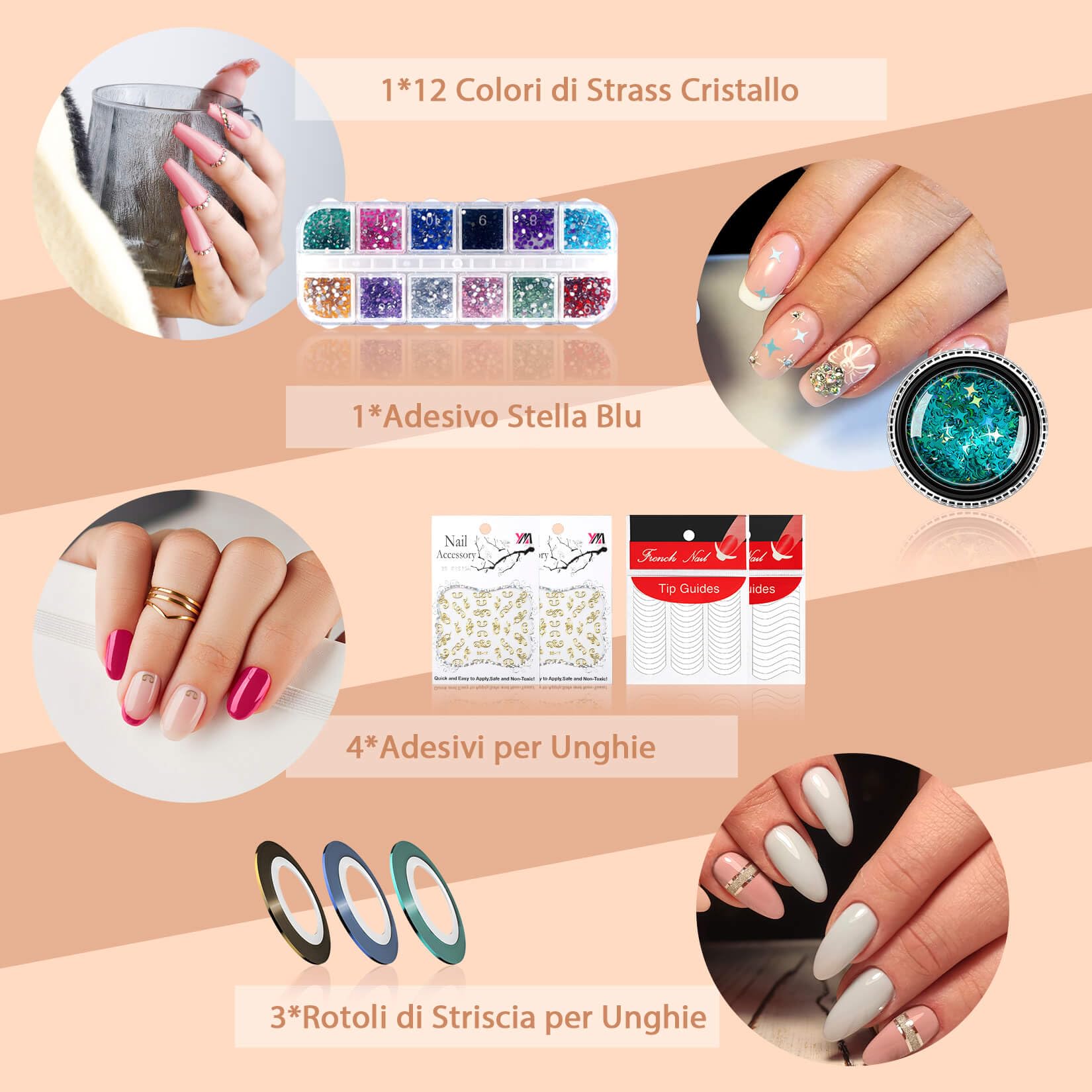 Kit Semipermanente Unghie Phoenixy 12 Colori Kit Unghie con 36W Lampada U V/LED Kit Unghie Gel Completo con Base Top e Matt Coat Gel Semipermanente Unghie