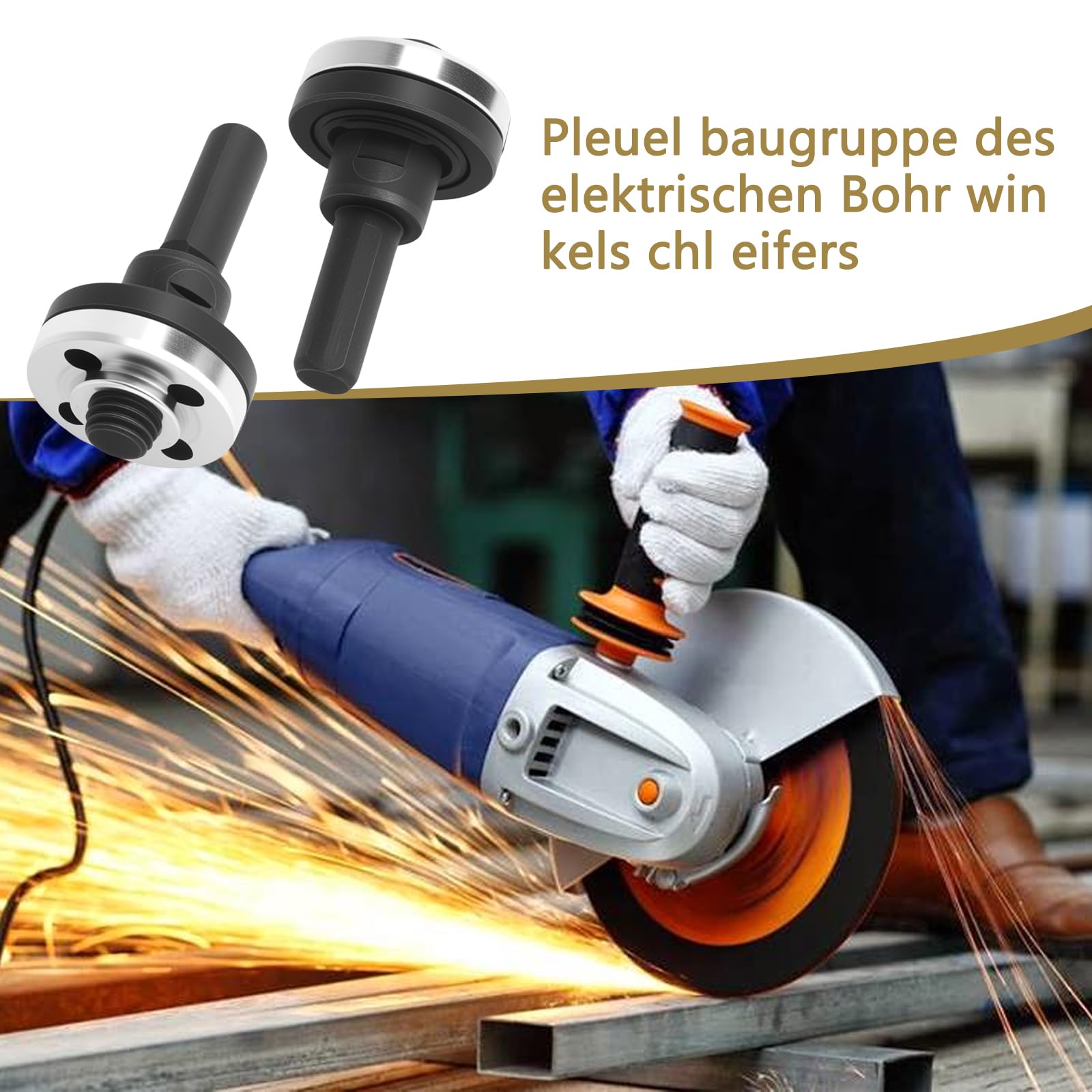 Set accessori smerigliatrice 10 pezzi – solido winkelschleifer pleuel set, adattatore winkelschleifer zubehör, winkelschleifers adapter e adapter für bohrmaschine