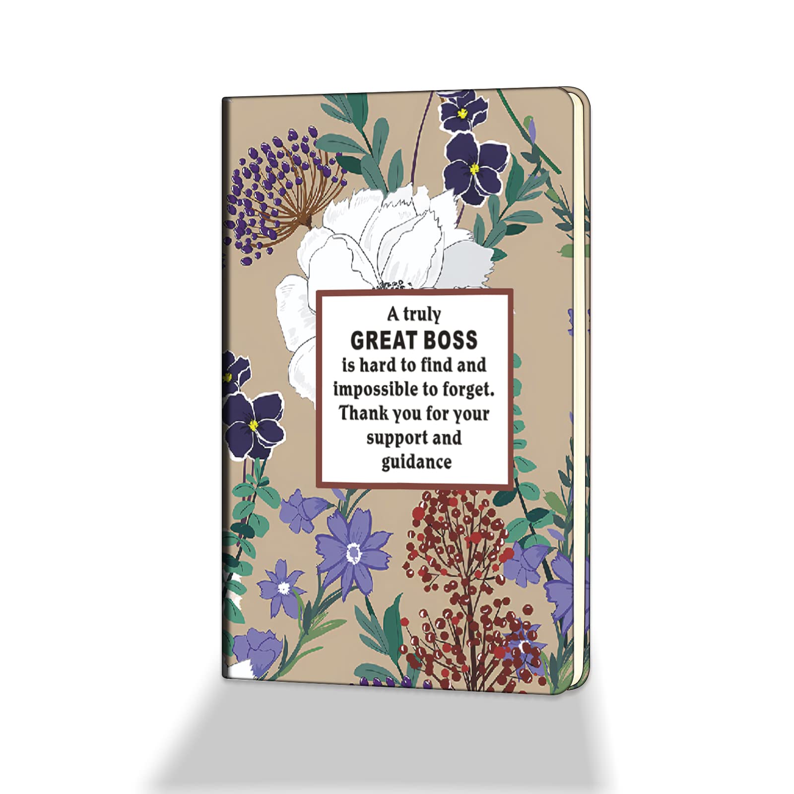 JOHSBYD Thank You Gift Appreciation Leather Notebook (A truly GREAT BOSS is hard to find.)