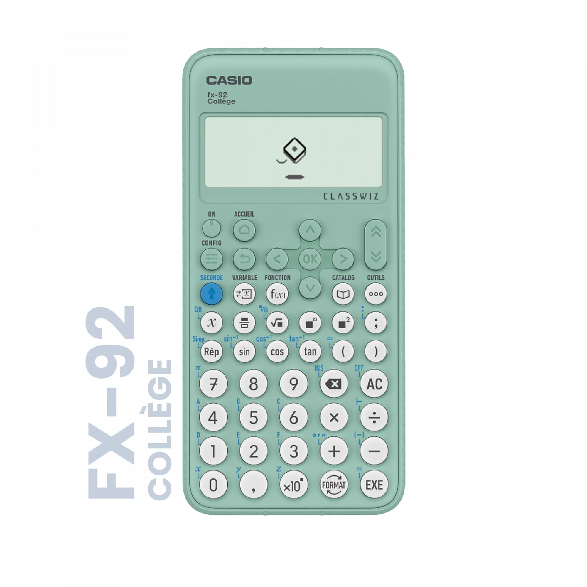 Casio fx-92 Collège Incl. Funda Protectora Rojo y Libro especializado (88 páginas, DIN A5) – Calculadora científica – Smart Set (Francés)