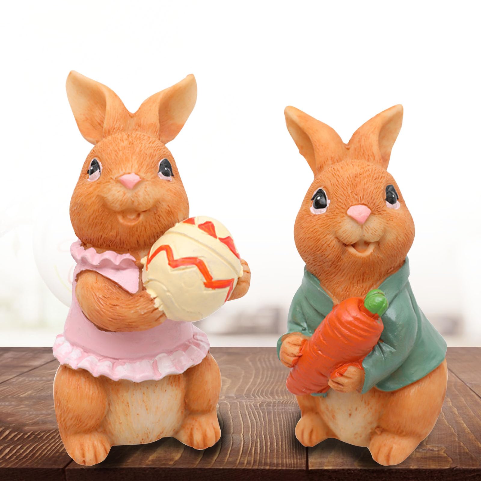 CATELL 11 Pezzi Mini Coniglietto Pasquale Miniature Coniglietto Figurine Ornamenti Decorazione Coniglio Resina Easter Rabbit Figurine Miniature