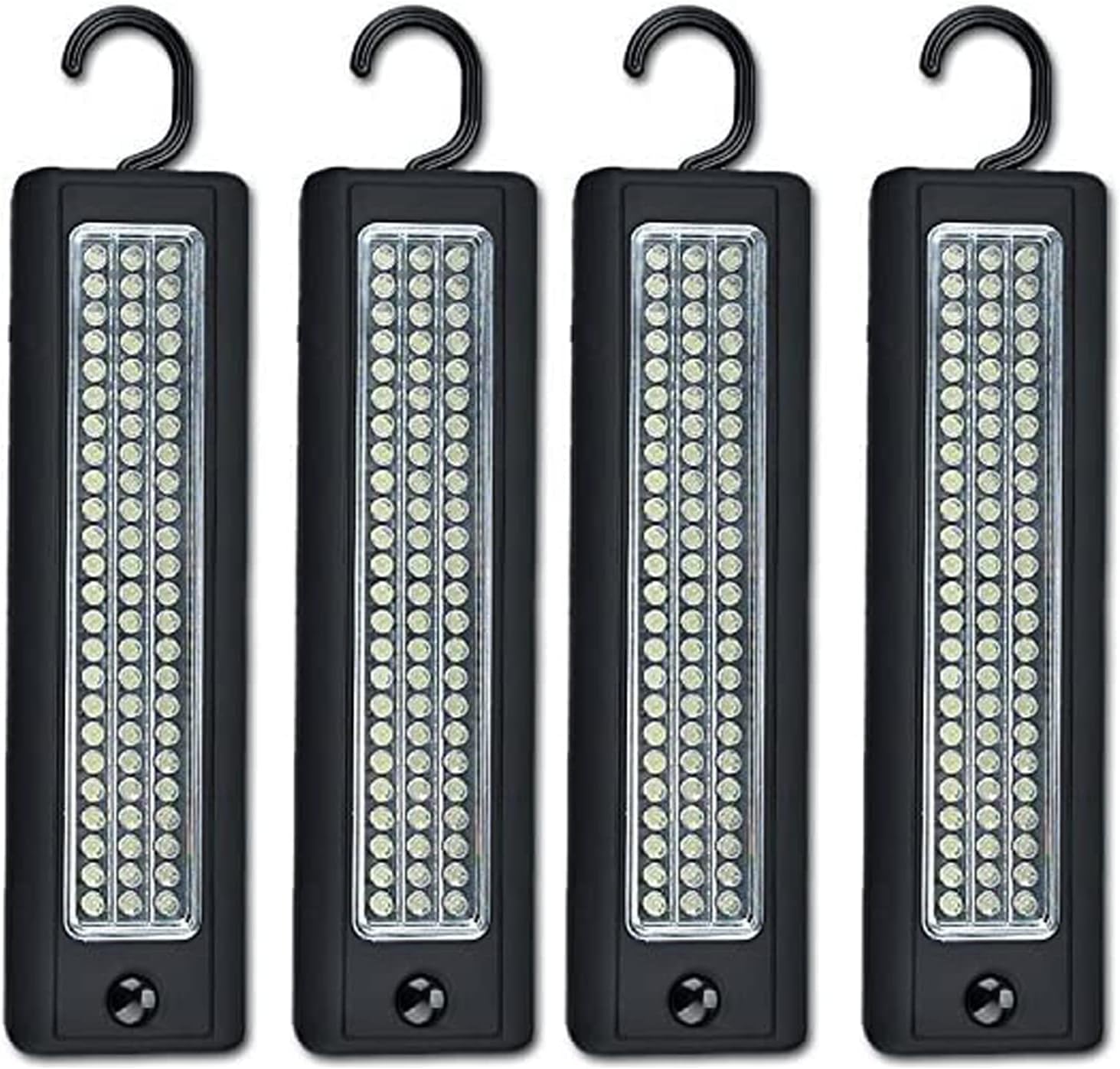 LED Arbeitsleuchte,Portable Batteriebetrieben Taschenlampe Workshop Lampe Inspection Lights mit Haken und Magnet für Notbeleuchtung,Reparatur, Werkstatt, Garage, Camping (4 Stück)