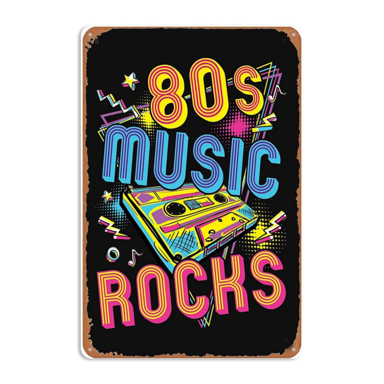 Amazon.com: 8x12 Inch Metal Sign Featuring Elegant 80s Music Rocks