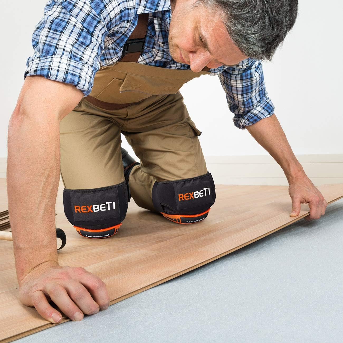 REXBETI Knee Pads for Work, Construction Gel Knee Pads Tools, Heavy Duty Comfortable Anti-slip Foam Knee Pads for Cleaning Flooring and Garden, Strong Stretchable Straps, 1 Pair: Tools & Home Improvement