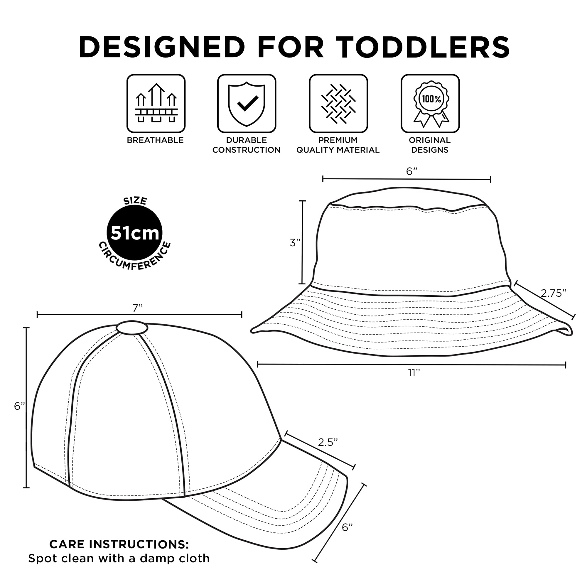 Nickelodeon Jungen Bucket Baseball Cap Baby Shark Kleinkind Sonnenhut für Alter 2-4 Jahre