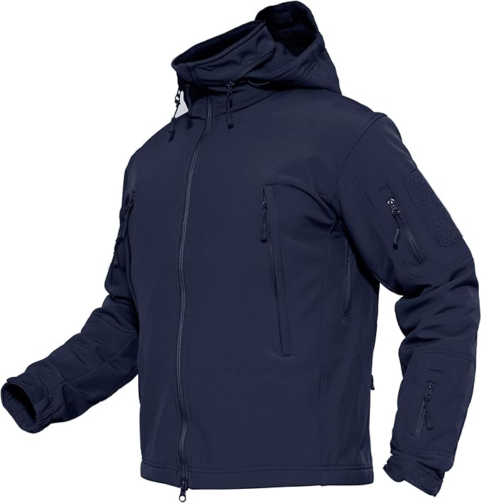 title=TACVASEN Uomo Giacca Impermeabile Antivento Softshell Transition con Cappello