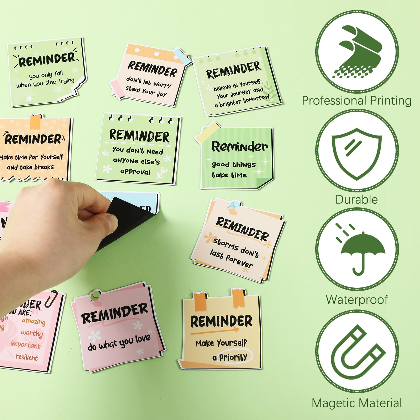 Copkim 32 Pcs Boho Mental Health Fridge Magnets Positive Affirmation Refrigerator Magnets Inspirational Gifts for Employee Appreciation Day Christmas Office Staff Teacher