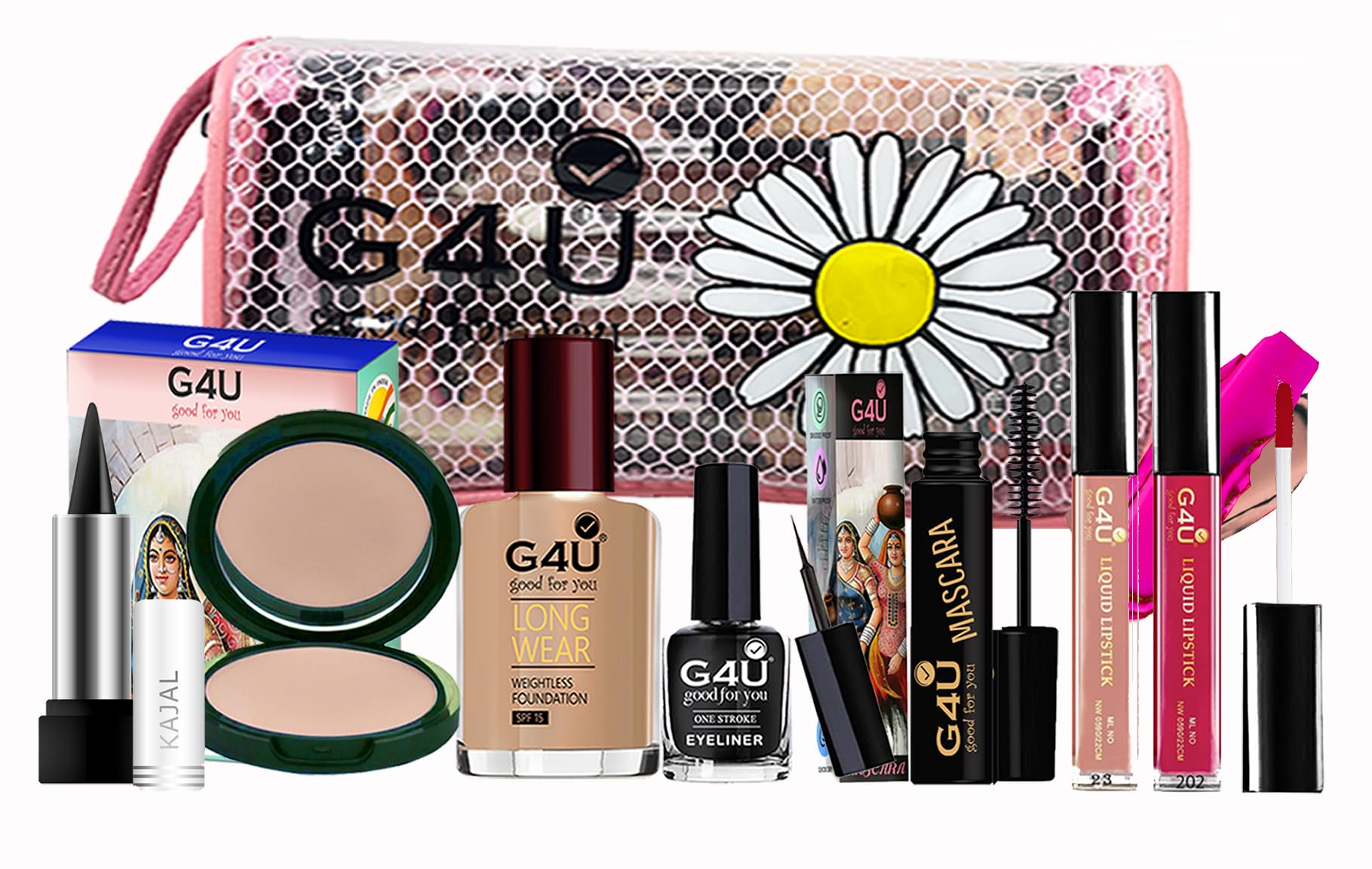 G4U All in One Makeup Kit With Pouch Gift Set for Women & Girls, Basic Cosmetics Kit for Beginner & Professionals Pack of 8 Pcs A23012041-picture-14