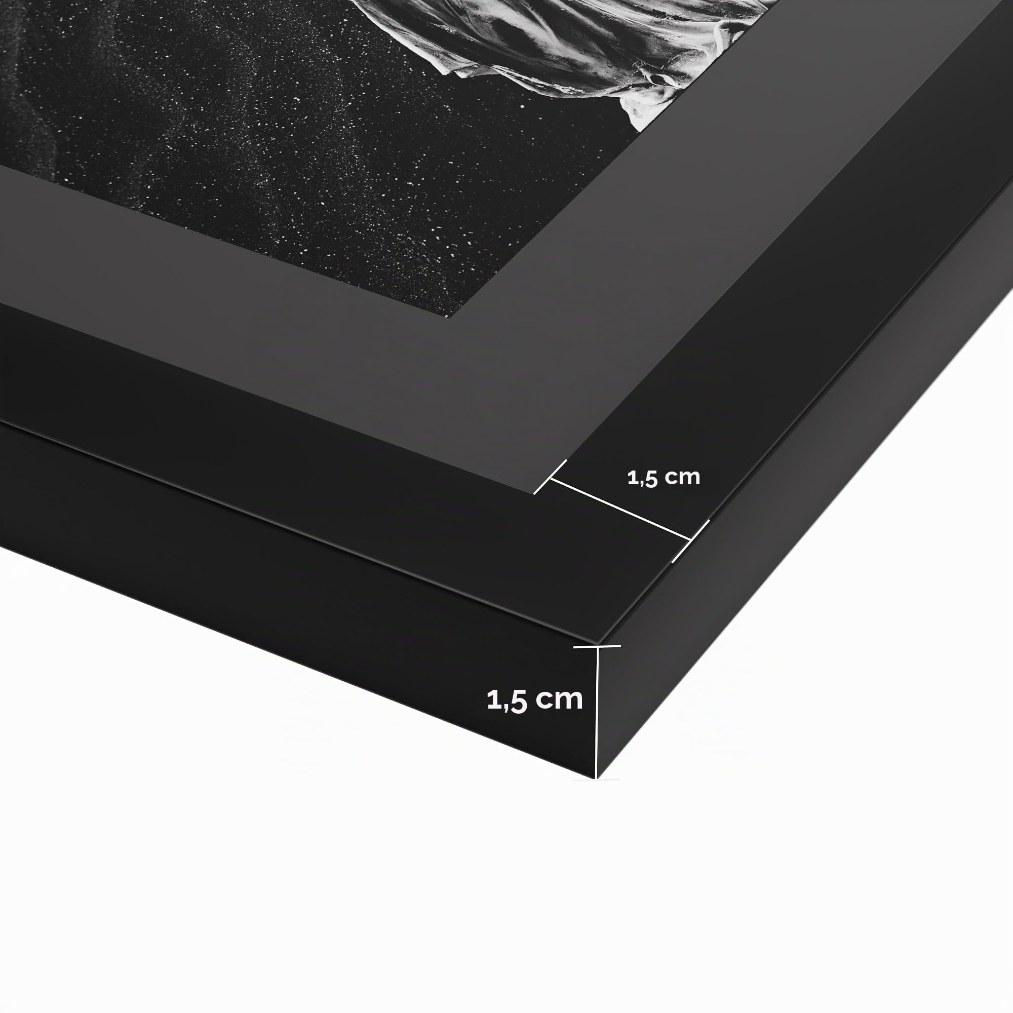 eletecpro CD-Rahmen 16 x 30 cm, klassischer CD-Display-Rahmen aus technischem Holz und Acryl-Abdeckung für Musik-Disc und Booklet, signierte Album-Wandvitrine mit 2 Matten für 4 Farben, Heimdekoration