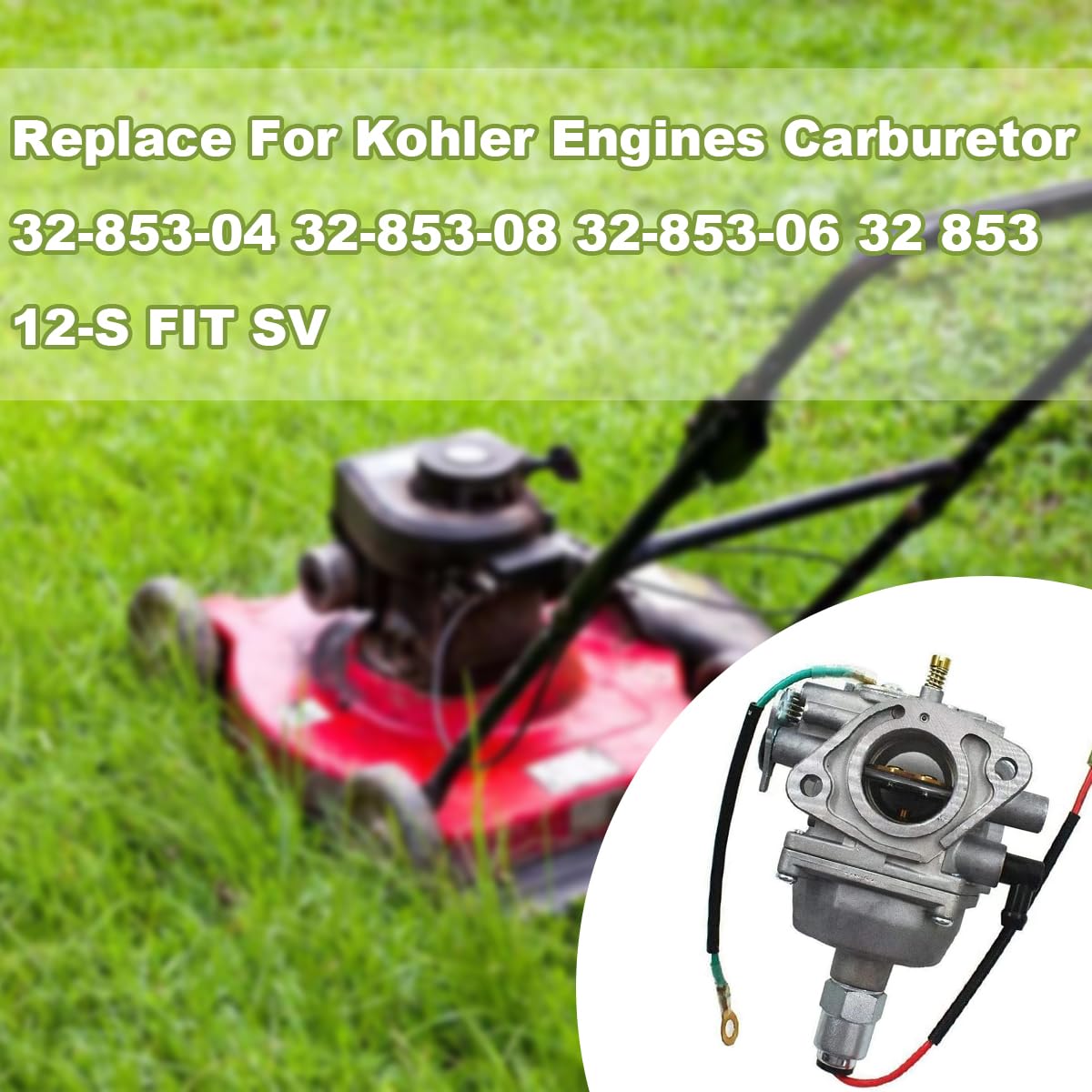 Qiuwanzia SV830 Carburetor Kit for Kohler SV740 SV735 SV730 SV725 23HP 26HP 27HP 24HP 25HP Engines Lawn Tractor Mower Toro 32-853-04 32 853 12-S 32-853-08 32-853-06 with Fuel Pump - Image 3