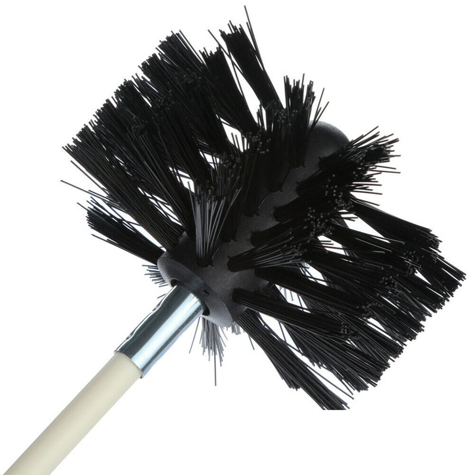 Set di spazzole per camino, spazzola per canna fumaria, set di pulizia con 18 aste flessibili, 2 testine in nylon (2 testine, 18 aste)