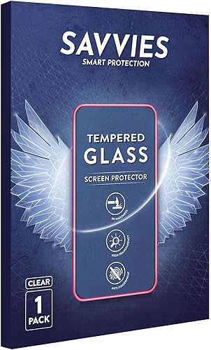 Miniatura 3 de savvies Protector de pantalla de vidrio templado compatible con Google Pixel 6a, 1 unidad de vidrio blindado a prueba de golpes, 9H ultra duro
