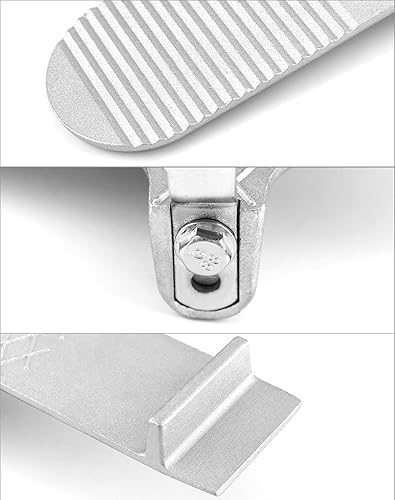 Miniatura 4 de QWORK Levantador de panel de pie, paquete de 2 herramientas de elevación de puerta de aleación de aluminio, para instalación de paneles de yeso,