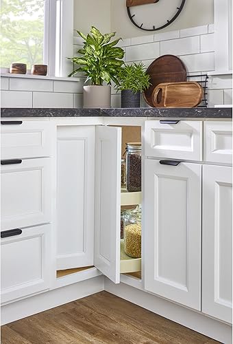 Miniatura 8 de Rev-A-Shelf Organizador Lazy Susan de 24 pulgadas de doble nivel para gabinetes de cocina de esquina base, dos estantes de almacenamiento de