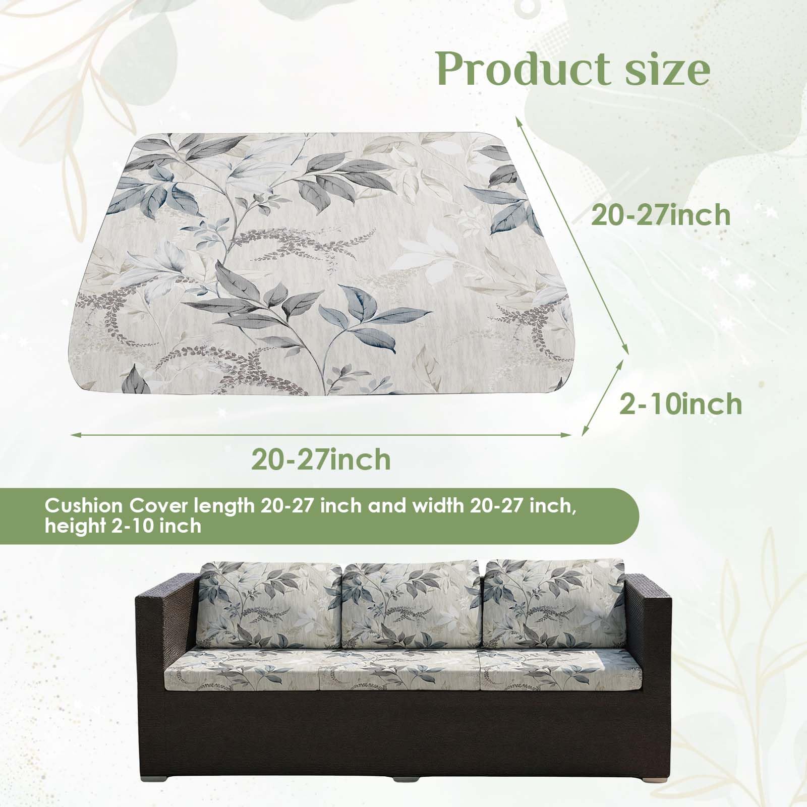 LiveGo Housse de coussin extensible pour canapé d'extérieur - Housse de coussin de rechange douce et flexible - 8 fleurs