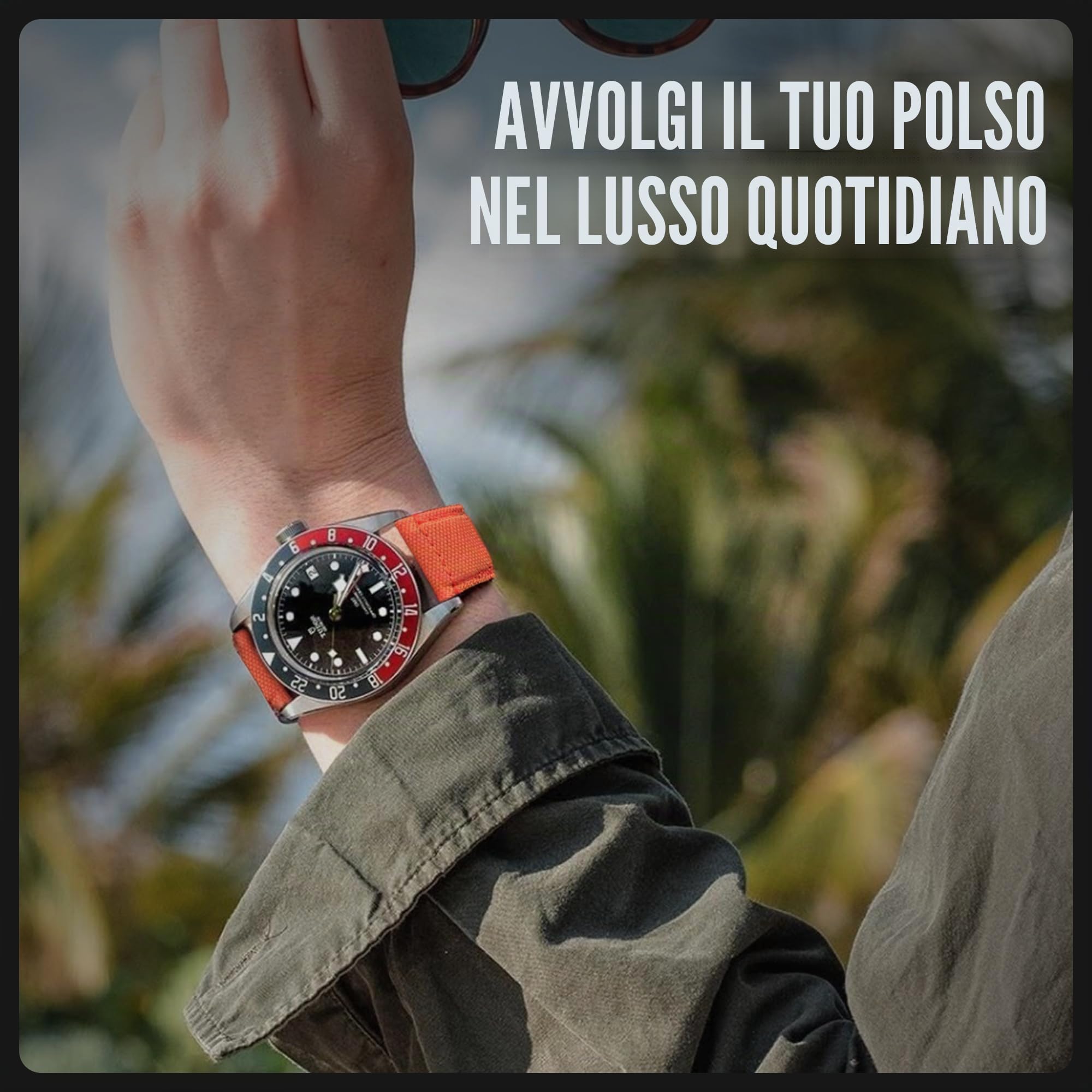 Cinturino per orologio in tessuto Cordura Alpine, cinturino di ricambio a sgancio rapido, rivestimento posteriore impermeabile, cinturino in pelle per donne e uomini, compatibile con cinturini