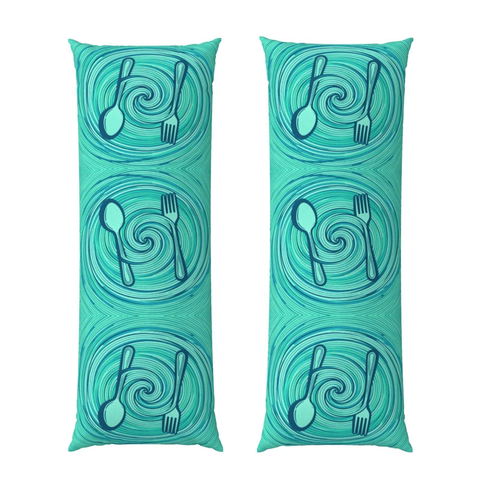 Spiral Kitchen Swirl Body Pillowcase 20x60-Ultra Soft Plush Long Pillow Cover with Hidden Zip for Sleeping