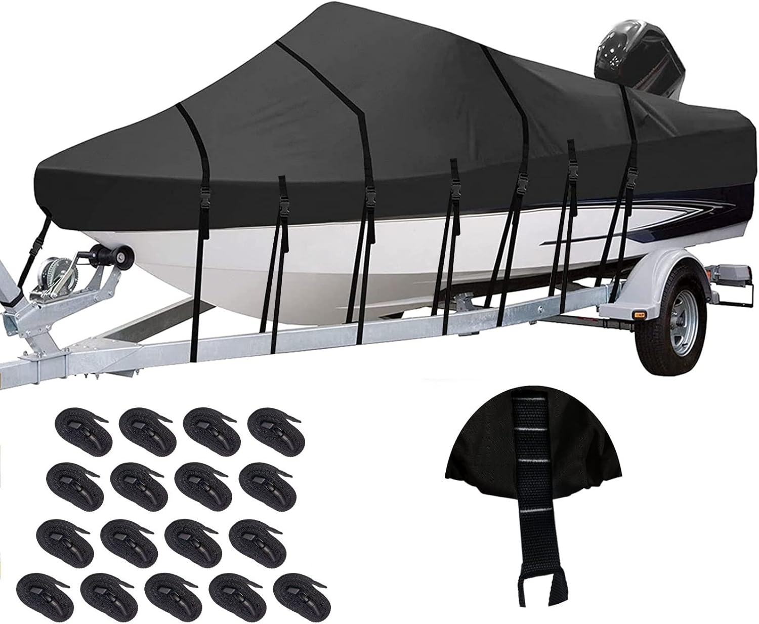 Tuszom 800D SolutionDyed Boat Cover 100 Waterproof Marine