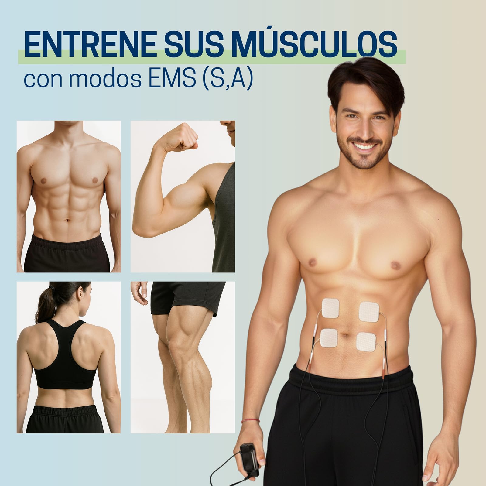 Med-Fit 3 Electroestimulador TENS y EMS - Dispositivo Médico Clase IIa para Dolor de Espalda, Ciática, Artritis, Rodilla, Hombro y Rehabilitación Muscular