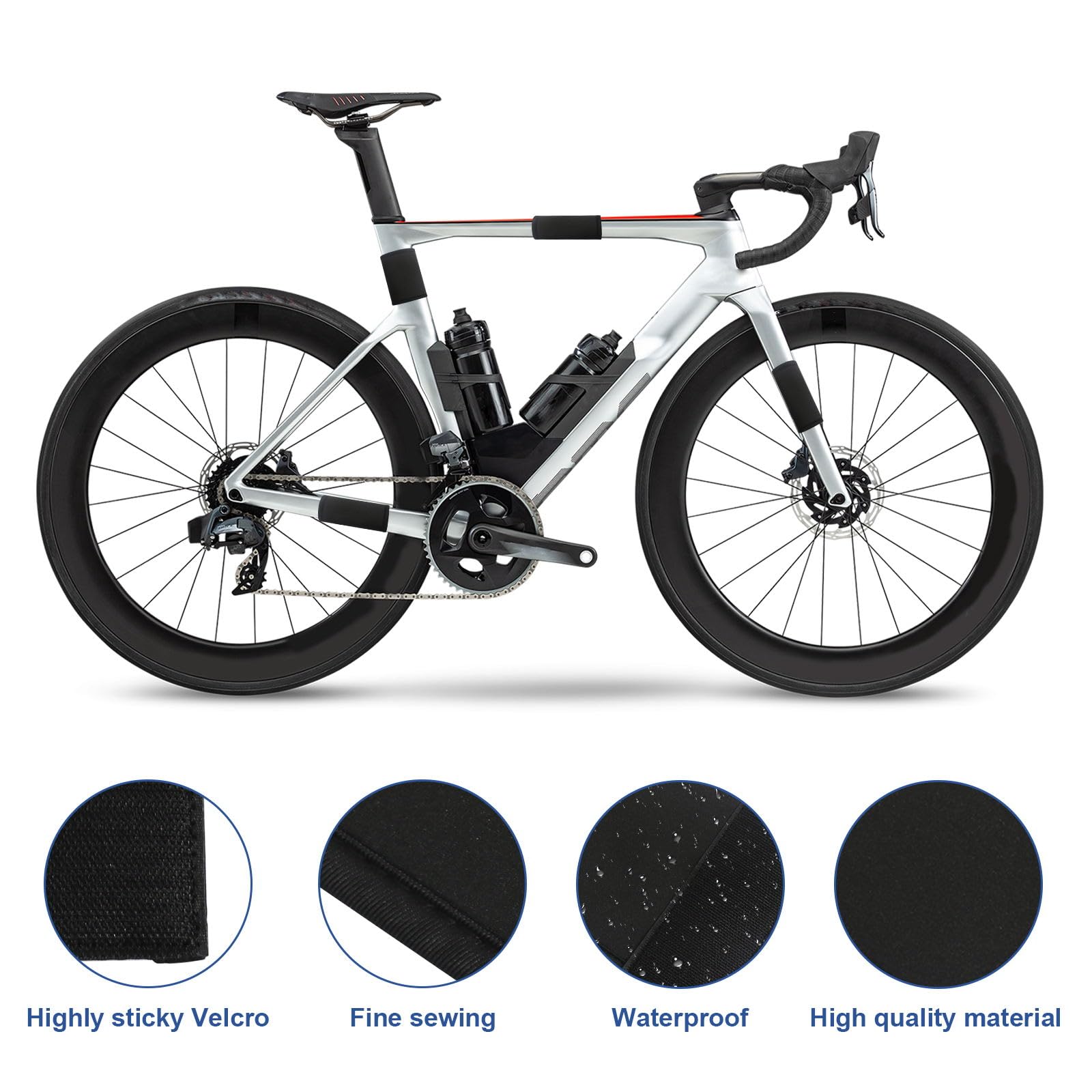 HFDONGL 4 Stück Fahrrad Rahmenschutz Fahrrad Transportschutz Carbon Rahmenschutz Fahrradträger Zubehör für Carbon Frame Protector