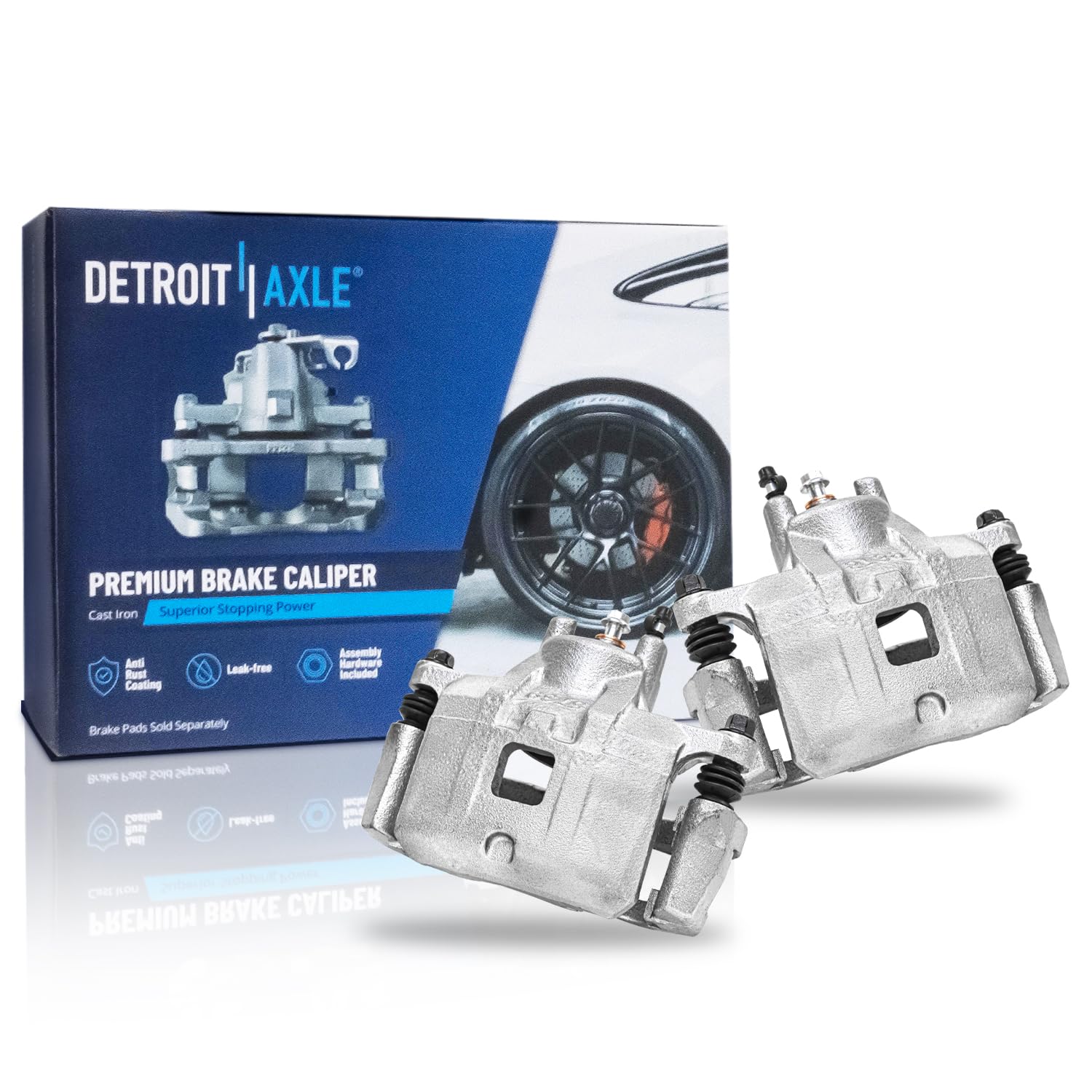Detroit Axle - Front 2pc Brake Calipers for 07-12 Dodge Caliber