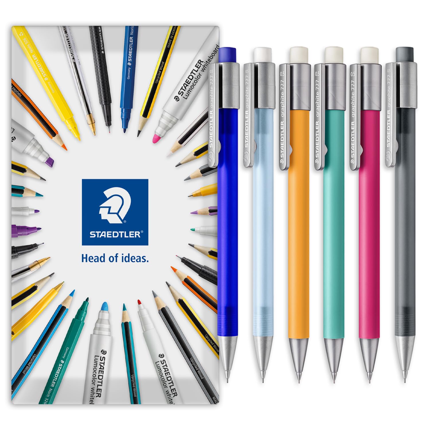 STAEDTLER Graphite 777 0.5mm Mechanical Pencil Multi 6 Pack โ image 1