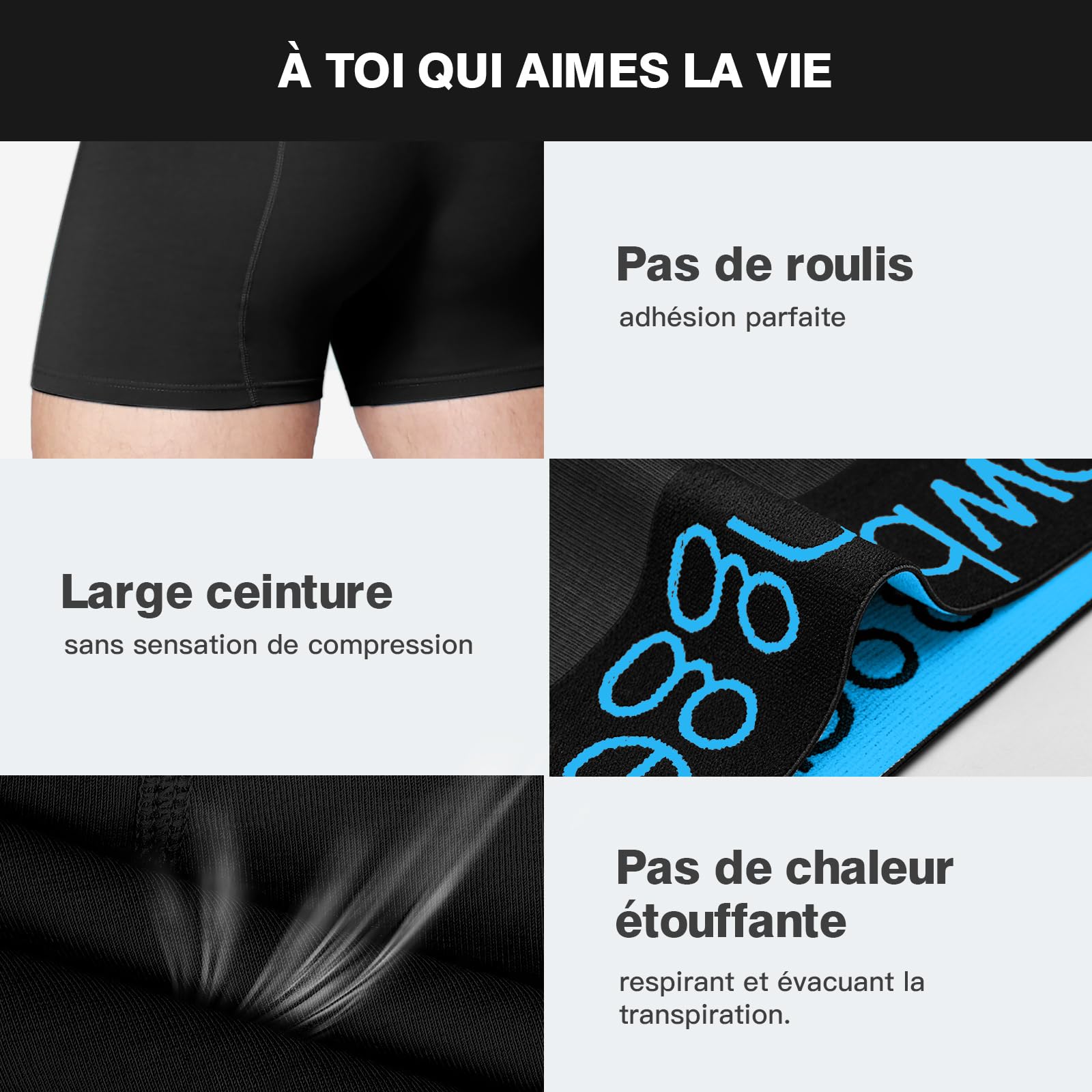 Premium Boxer Homme,Caleçon Homme Coton(Lot de 9),Coupe Confortable avec Technologie d'ajustement Parfait