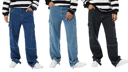 Pantalon de pierna ancha para hombre, pantalon Cargo Pantalon de pierna ancha para hombre, pantalon Cargo