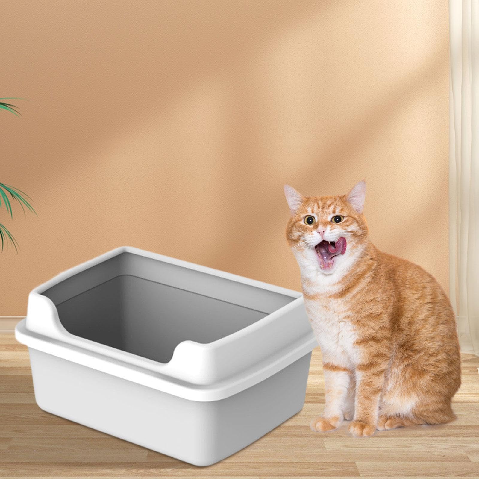 Amazon | Zxpjkyu 猫用トイレ オープンタイプ ペット用トイレ 猫用