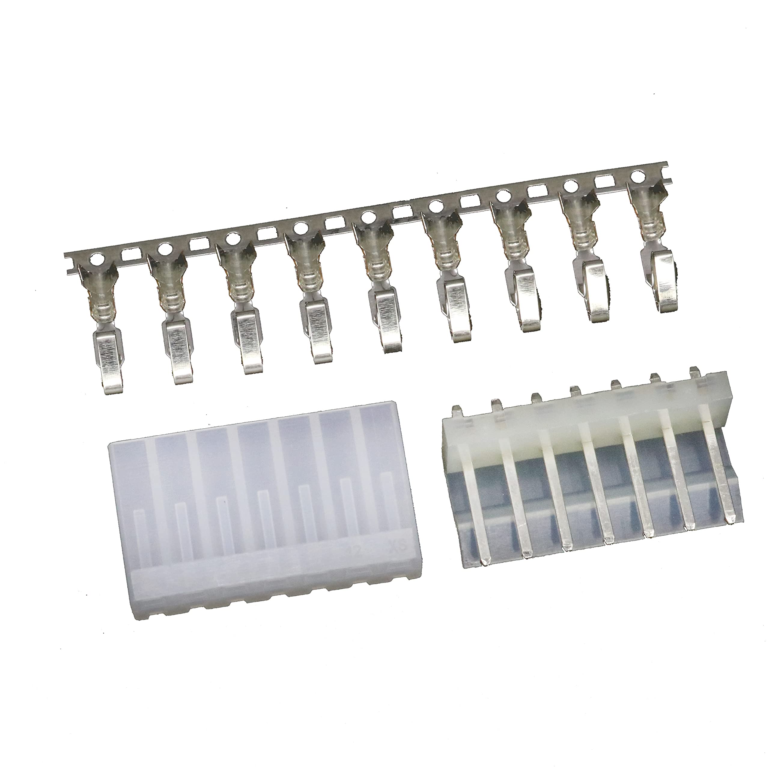 CH 3.96mm 7-pin Board-to-Wire Crimp Connector Plug + PCB Socket + Crimps, Pack of 50 Compatible With Molex KK 396 / Molex 5239