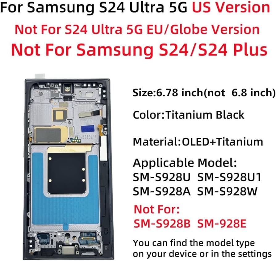 GALAXY S24 ultra 純正oled タッチパネル GALAXY S24 ultra 純正oled タッチパネル OEM Display LCD Touch