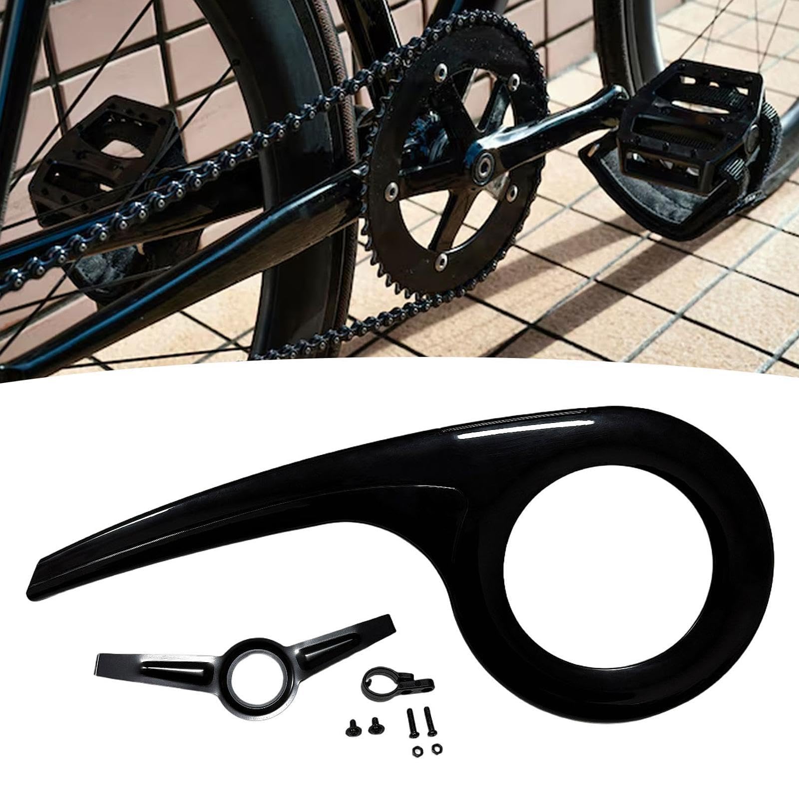 Kettenschutz Fahrrad,fahrrad Kettenschutz,fahrrad Kettenschutz Abdeckung,kettenschutz 32-38 Zähne,bike Chain Guard,kettenschutz Fahrrad Universal,fahrrad Kettenschutzring Kettenradabdeckung Schwarz