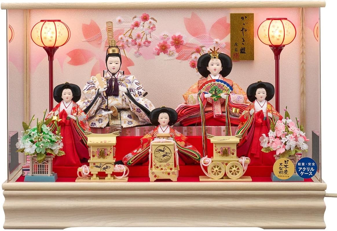 雛人形 親王飾りケース 三 五 5人 三五新王芥子官女 雛人形 親王飾り