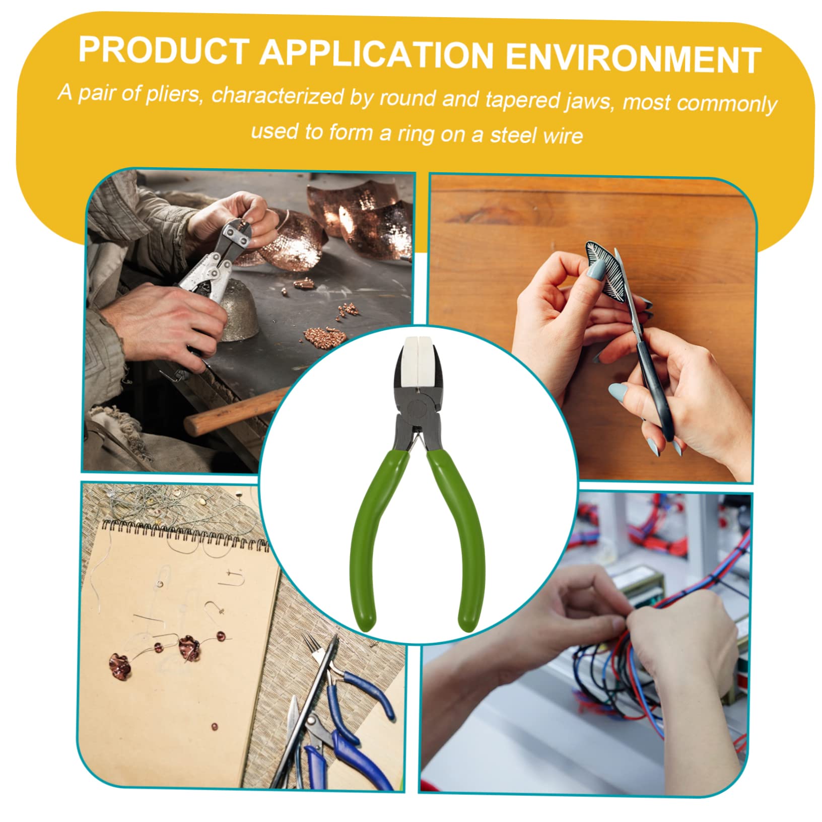 COHEALI 3pezzi Pinze Nylon Con Ganasce Piatte Per Creazione Gioielli Carbonio Ergonomiche e Resistenti Per Modellatura e Piegatura Filo