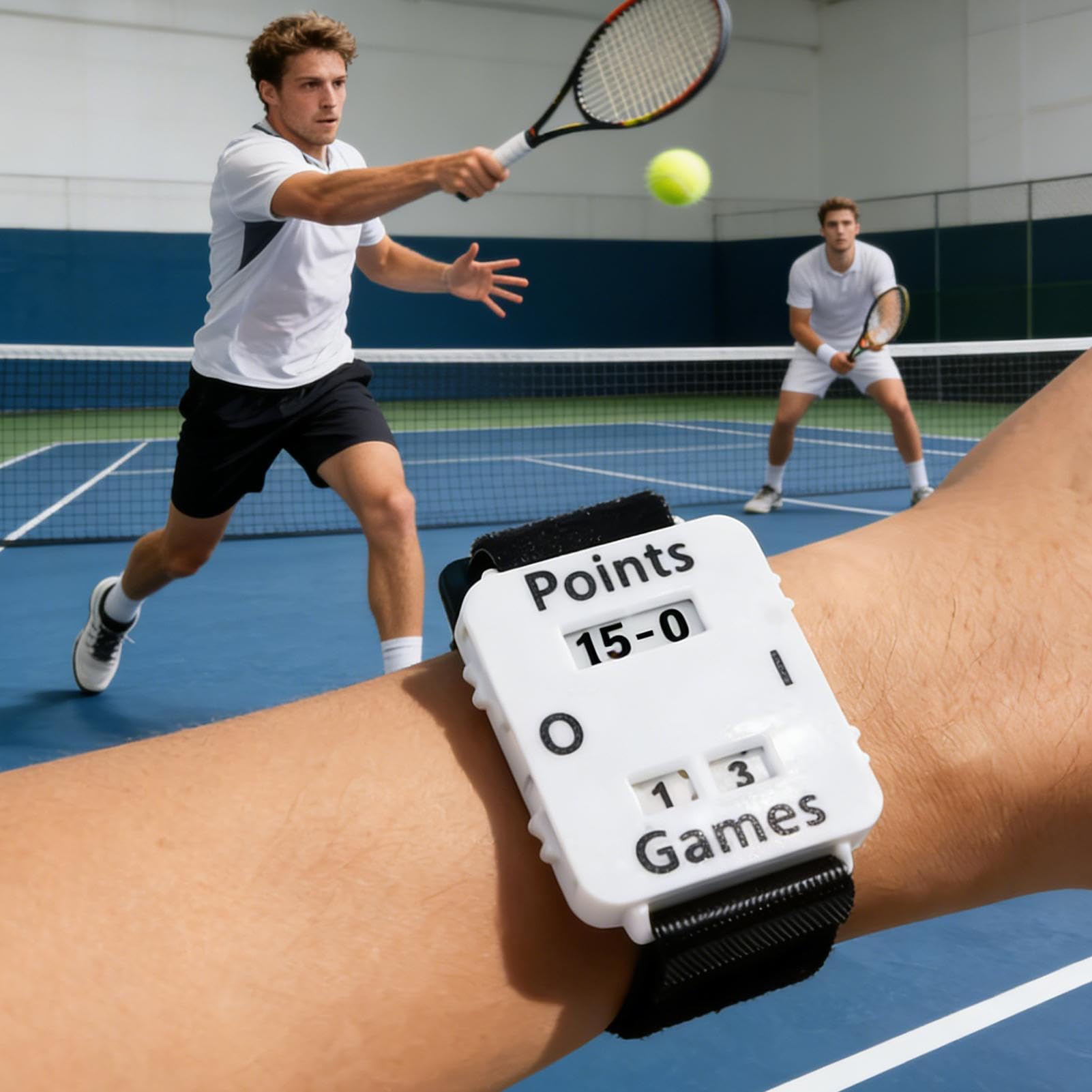 Generico Braccialetto Segnapunti | Registrazione Punti Regolabile - Fascia da Polso per Tennis con Segnapunti,per Uomini e Donne Sport all'Aperto Giochi al Chiuso