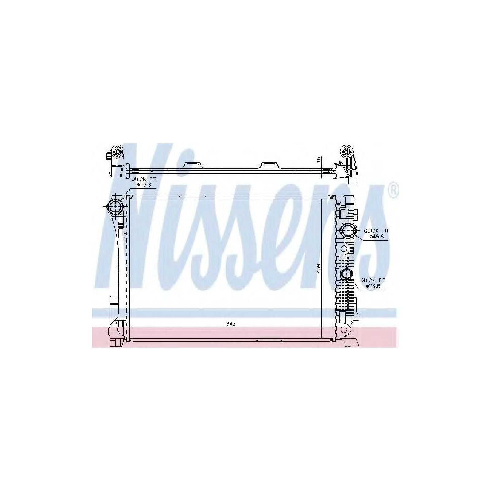 NISSENS 67164 RADIATOR ENGINE COOLING MAN