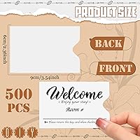 Vista 2 de Sabary 500 unidades de tarjetas de llave de hotel de 2.36 x 3.54 pulgadas, sobre para tarjetas de crédito, fundas para sobres de regalo, impresas