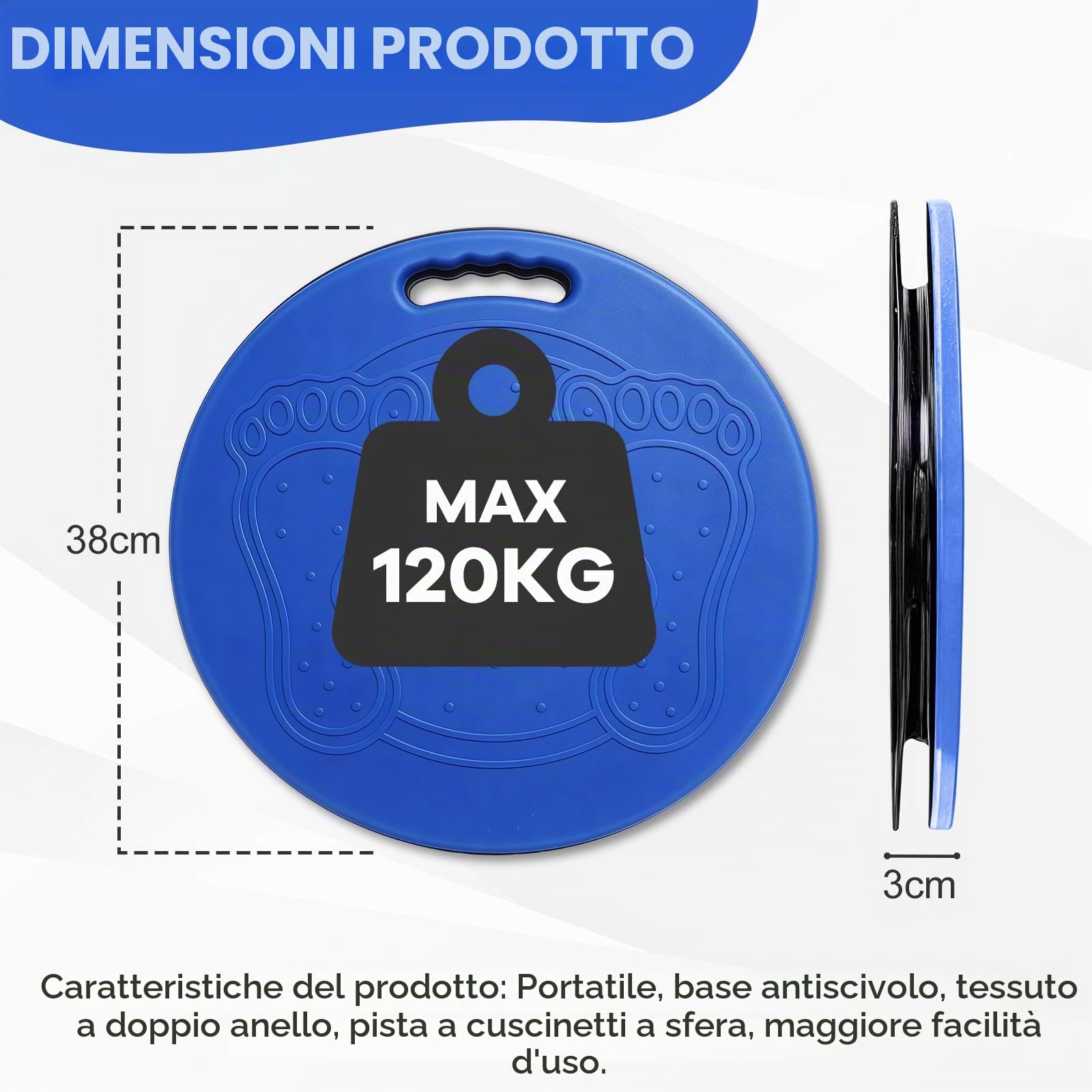 Tavola di Trasferimento Rotante, Disco Girevole Antiscivolo Trasferimento Del Paziente Dalla Sedia A Rotelle Al Letto, Bagno, Toilette E Auto, Piastra Di Trasferimento Girevole A 360°
