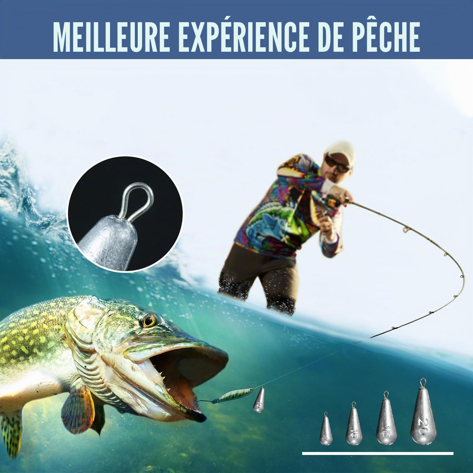 Poids de Pêche Plombs Drop Shot 5g 10g 15g 20g Forme de Goutte Pêche Sinker pour Mer Eau Douce
