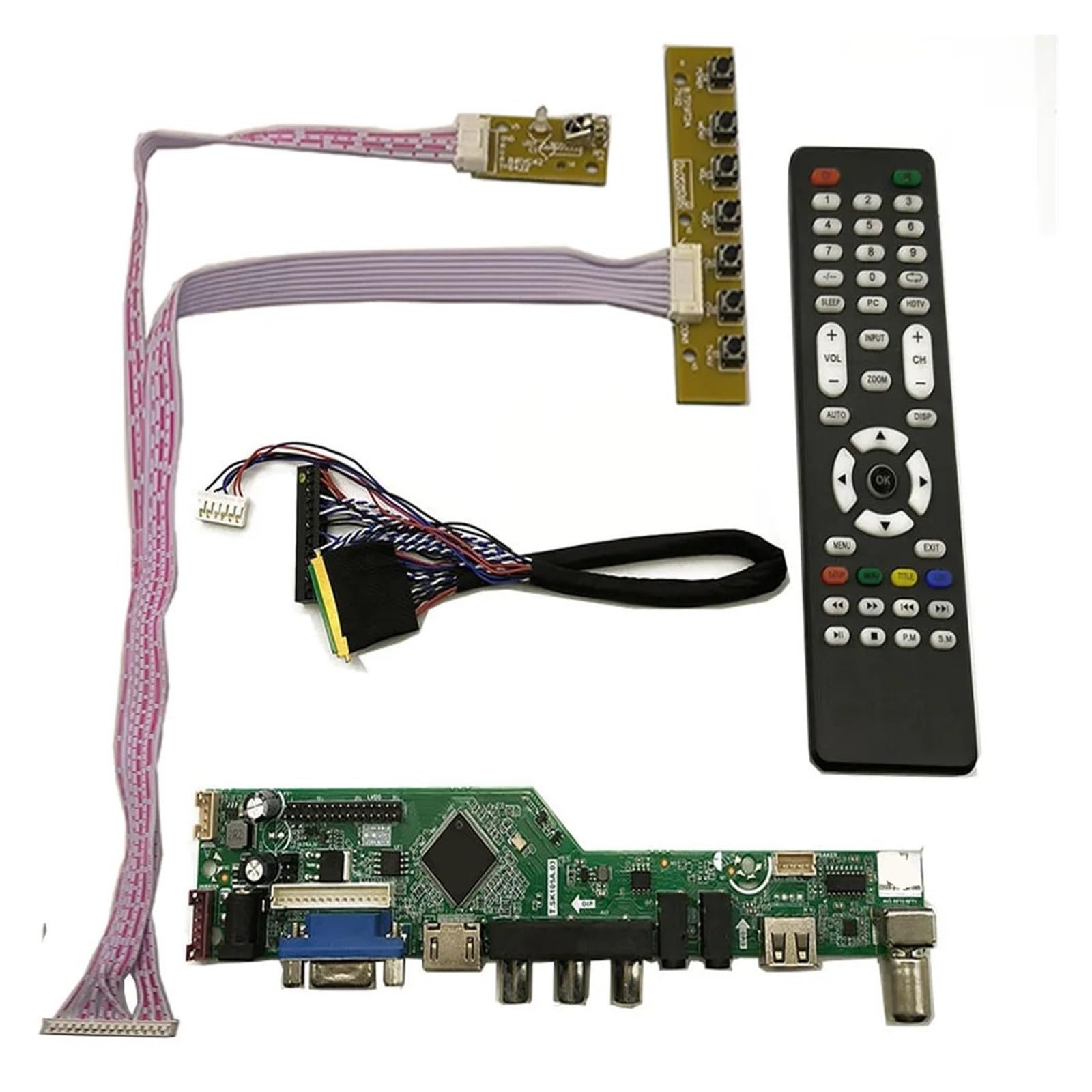 Kit monitor scheda di controllo, compatibile for B140XW01 V.8 V8 TV + HDMI + VGA + AV + USB Driver scheda controller schermo LCD LED
