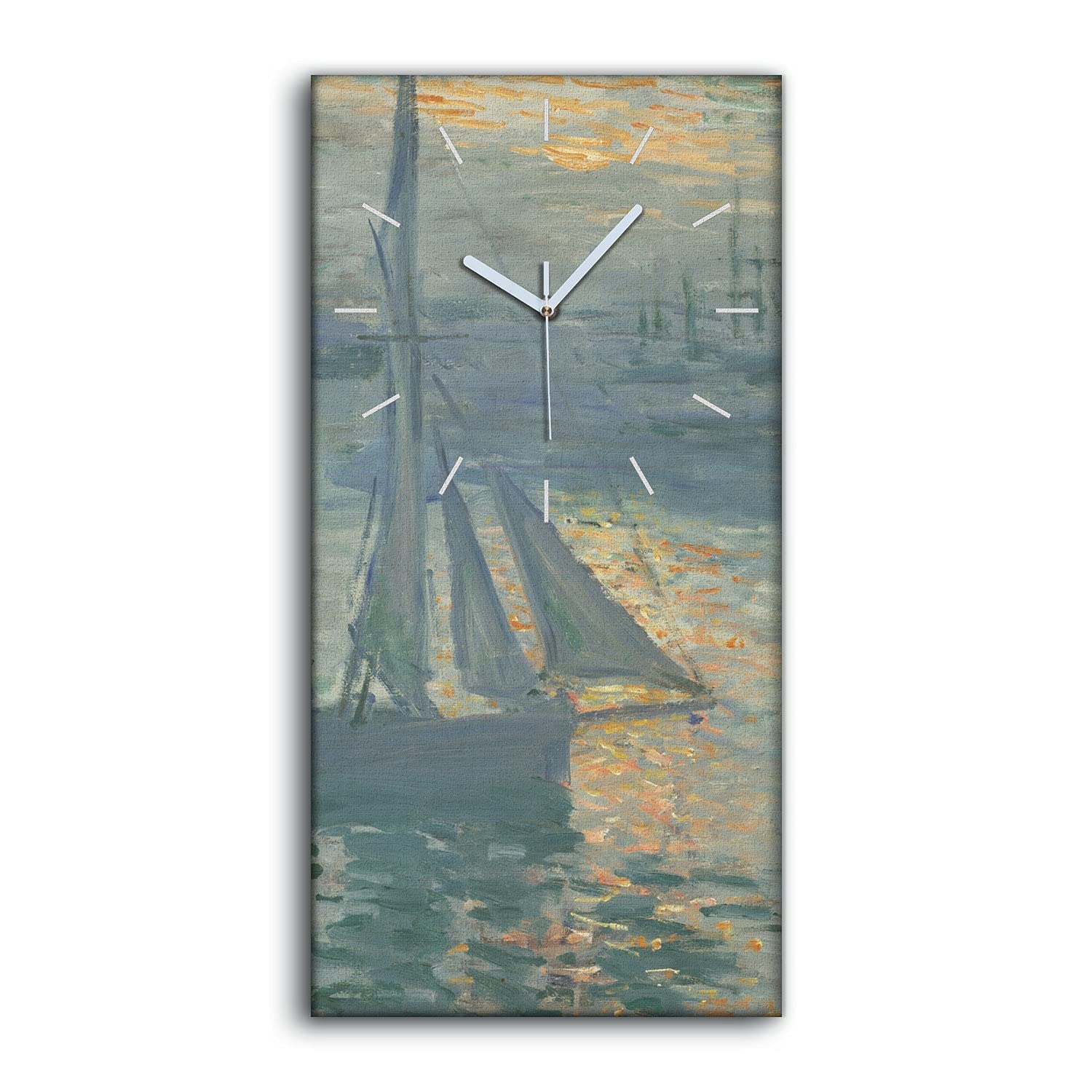 Horloge sur Toile sans Tic-Tac pour un Sommeil Paisible 30x60cm
