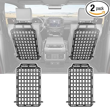 SZYANG Seat Back Molle Panel Compatible with 2015-2026 Ford F-150 Seat Back Organizers Molle Tactical Truck Organizer Replacement for 2015-2026 Ford F150 Accessories2PCS